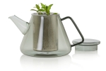 чайник от стъкло в сив цвят