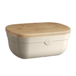 Кутия за хляб с дъска 35.5 х 24.5 см BREAD BOX, цвят екрю, EMILE HENRY Франция