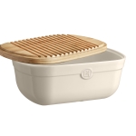 Кутия за хляб с дъска 35.5 х 24.5 см BREAD BOX, цвят екрю, EMILE HENRY Франция