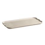 Керамична плато 31.5 х 15 х 2 см MADELEINE SERVING PLATE, цвят екрю, EMILE HENRY Франция