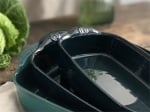 Керамична тава SMALL RECTANGULAR OVEN DISH, 30 х 19 см, цвят зелен кедър, EMILE HENRY Франция