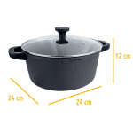 Индукционна тенджера със стъклен капак - Ø 24 см, Nerthus Испания