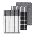 Комплект от 3 бр домакински кърпи за съдове 65 х 45 см Pasado“ - 65х45 см - черно-бели, KELA Германия