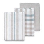 Комплект от 3 бр домакински кърпи за съдове 65 х 45 см Pasado - сребристо сиви, KELA Германия