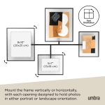 Фотодисплей за стена за 4 снимки FLUTE, цвят черен, UMBRA Канада