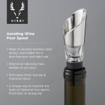 Аератор / наливник за вино Aerating Silver, VISKI Америка