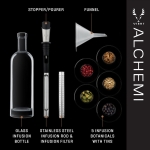 Комплект за инфузиране на алкохол с билки ALCHEMI - 10 части, VISKI Америка