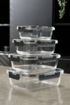 Комплект от 4 бр. стъклени кутии за храна с херметическо затваряне, 4 размерa, ZYLISS Швейцария