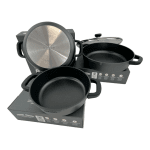 Индукционна плитка тенджера със стъклен капак Ø 24 см, Nerthus Испания