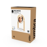 Козметично огледало с увеличение и LED светлина BELLWOOD, цвят бял / натурален, UMBRA Канада