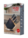 Комплект ножове в дървен блок - 6 части GRAND CHEF, Richardson Sheffield Англия