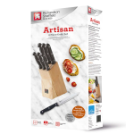 Кухненски ножове ARTISAN в дървен блок