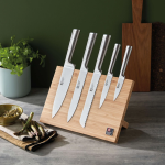 Премиум комплект кухненски ножове 5 броя с магнитна стойка