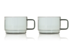 Сет от 2 бр чаши 300 мл, сиво стъкло IMPACT, AdHoc Германия