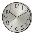 Часовник за стена Ø 30 см- цвят сребро, 4LIVING 