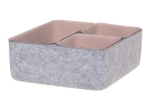 Комплект панери за съхранение 4 броя, различни размери цвят сиво розов 4LIVING