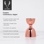 Двоен джигър/мярка за алкохол 30мл/60мл Canterbury-Copper, цвят мед, VISKI Америка