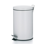 метален кош за смет 12 л - бял