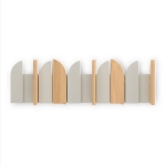 Закачалка за стена с 5 бр закачалки SALOON - цвят натурален / пясък, UMBRA Канада