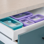 Сгъваема херметическа кутия за храна 250 мл - синя, COOX Германия