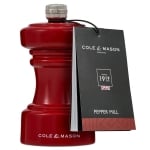 Мелничка за пипер 10.4 см HOXTON, цвят червен гланц, COLE & MASON Англия