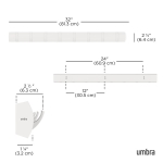 Закачалка за стена с 8 броя закачалки FLIP - бял цвят, UMBRA Канада