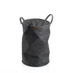 Кош за пране Fay, кръгъл с връзки - тъмно сив цвят, KELA Германия