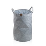 Кош за пране Fay, кръгъл с връзки - светло сив цвят, KELA Германия