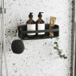 Стенен органайзер за баня FLEX ADHESIVE, черен цвят, UMBRA Канада