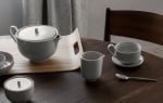Комплект порцеланови .чаши за чай 2 броя RO, цвят светло сив (NimbusCloud), BLOMUS Германия
