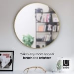 Огледало за стена 46 см HUBBA, цвят месинг, UMBRA Канада