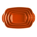 Керамична тава 36.5 x 23.5 см RECTANGULAR OVEN DISH, цвят оранжев, EMILE HENRY Франция