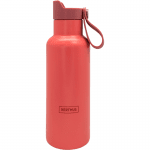 Двустенна спортна бутилка с дръжка 500 мл Click Cap, цвят КОРАЛ, Nerthus Испания