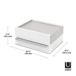 Кутия за бижута и аксесоари STOWIT, цвят бял / никел,UMBRA Канада