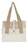 Памучна чанта за пазаруване, цвят крем, PEBBLY Франция