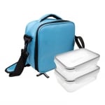 Термоизолираща чанта за храна с две кутии, 500 и 1000 мл, син цвят, Nerthus Испания