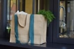 Голяма XL чанта за пазаруване, тъмно син цвят, PEBBLY Франция