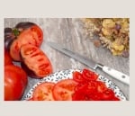 Нож за домати 13 см Riviera, назъбено острие, бяла дръжка, Arcos Испания