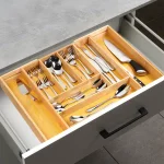 Бамбуков разтегателен разделител за прибори 35.5-54.5 x 45.5 x h5 см, VL Полша