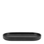 Керамично плато овал 22 х 11 х h2.2 см, черен цвят