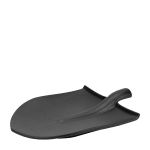 Керамично плато с форма на лопата - 25.5 x 18 x h 4 см, черен цвят