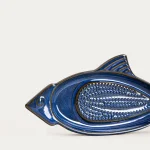 ренде за чесън от синя керамика