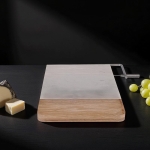 Плато за сирена със струна за рязане 25.5 x 22 см, бяло