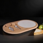 Плато за сирена 4 ножчета и мраморна плоча 31 x 19 см, черно