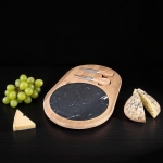 Плато за сирена 4 ножчета и мраморна плоча 31 x 19 см, черно