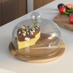 поднос със стъклен капак за торта