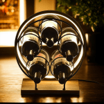 поставка за бутилки с LED светлина