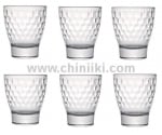 Стъклени чаши за уиски 290 мл Honeycomb, 6 броя
