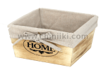 Дървена кутия за съхранение HOME 22 x 22 x 11 см, цвят натурален