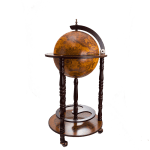 Дървен глобус бар 87 см, кафяв цвят